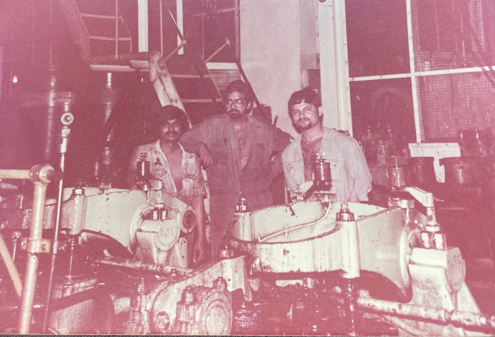 Abhay Gupta with fellow engineers